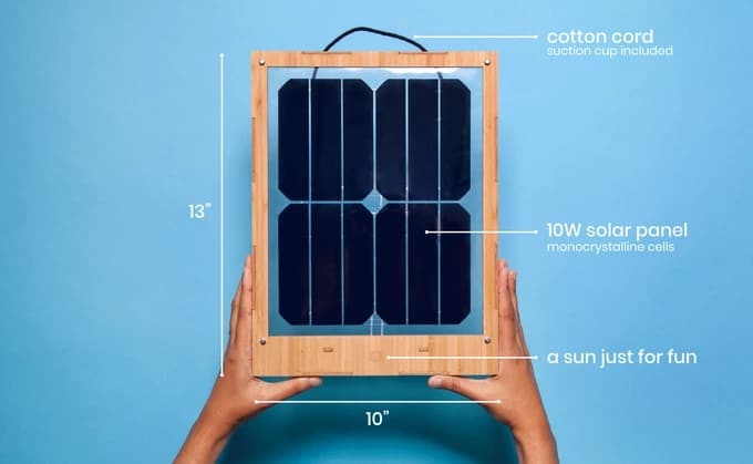 Window solar charger mobiel duurzaam opladen data