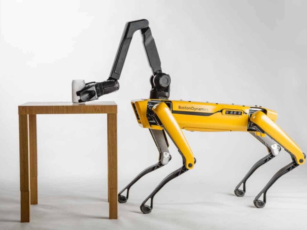 SpotMini Robots trekken vrachtwagen