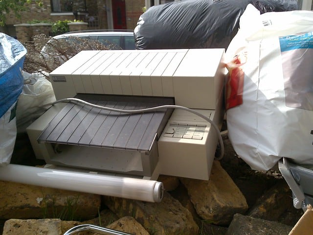 Printer grof vuild weggooien inkt