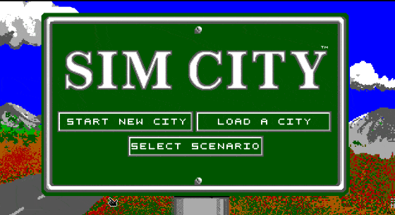 SimCity bord begin DOS-games