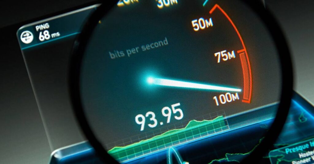 Internet snelheid speedtest meter