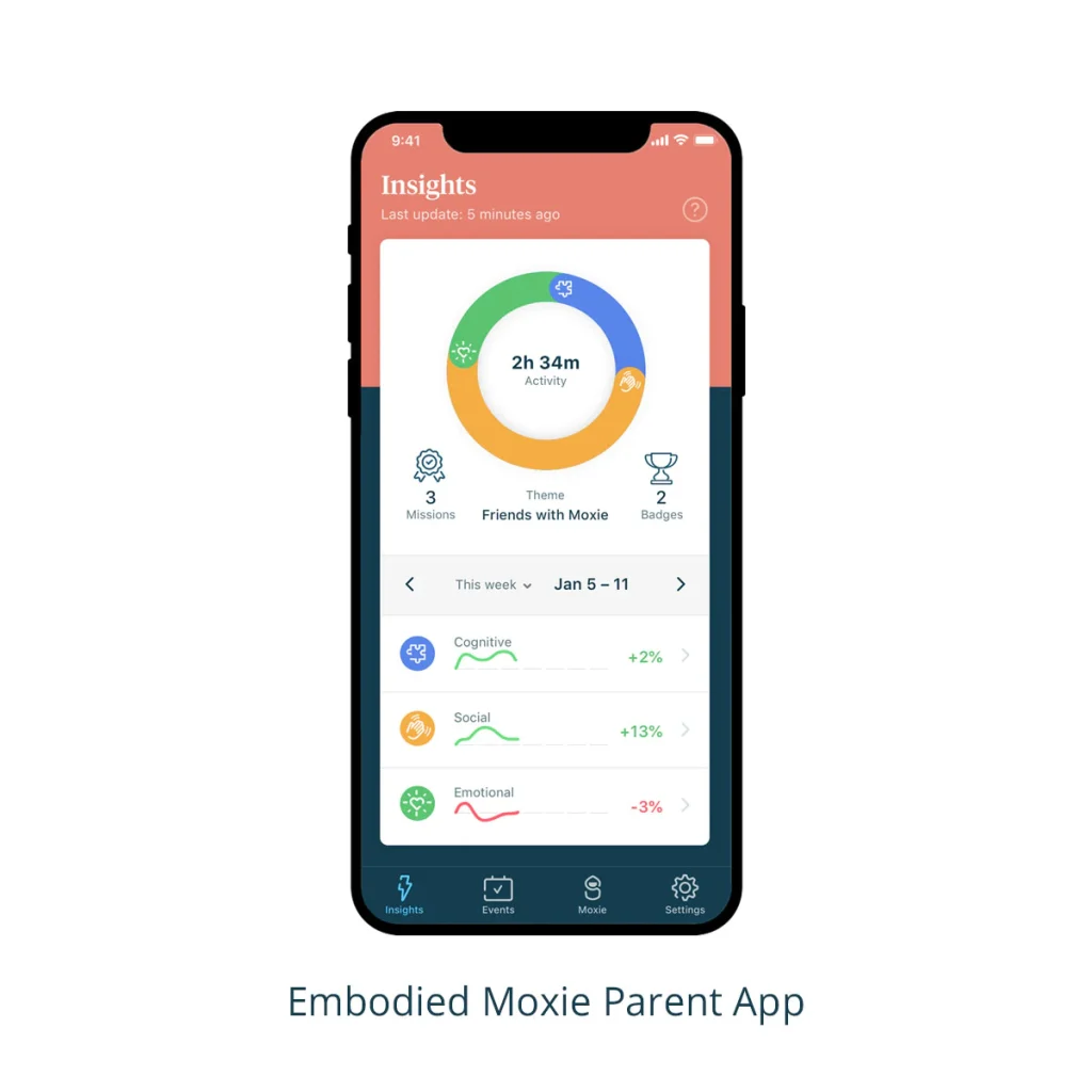 Moxie Robot parent app