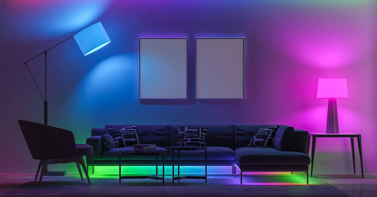RGB Led strips huiskamer